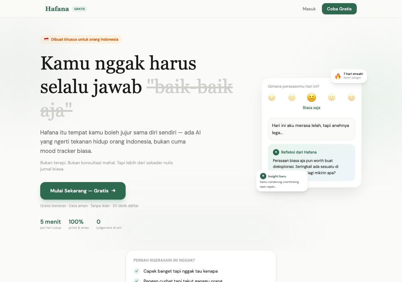 Hafana — AI Mood Tracker